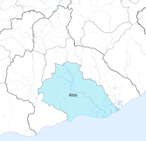 Mapa do sub-distrito Alas