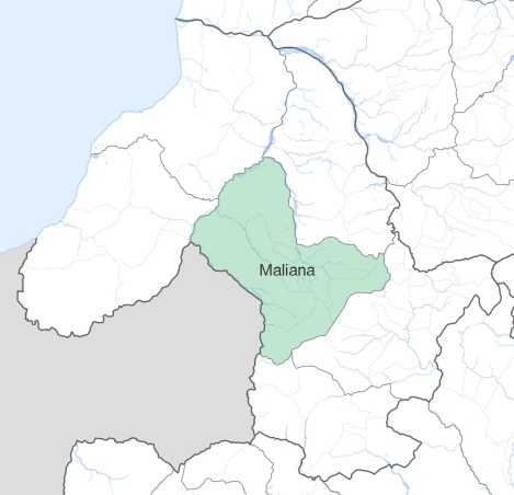 Mapa do sub-distrito Maliana